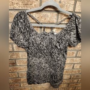 Black and gray blouse size small